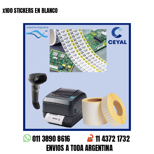 x100 STICKERS EN BLANCO