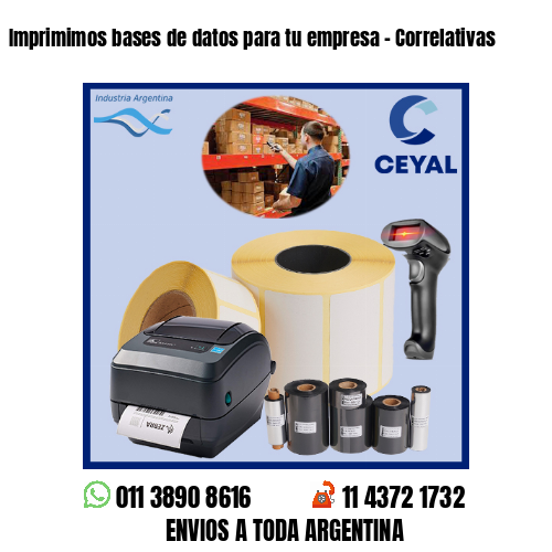 Imprimimos bases de datos para tu empresa – Correlativas