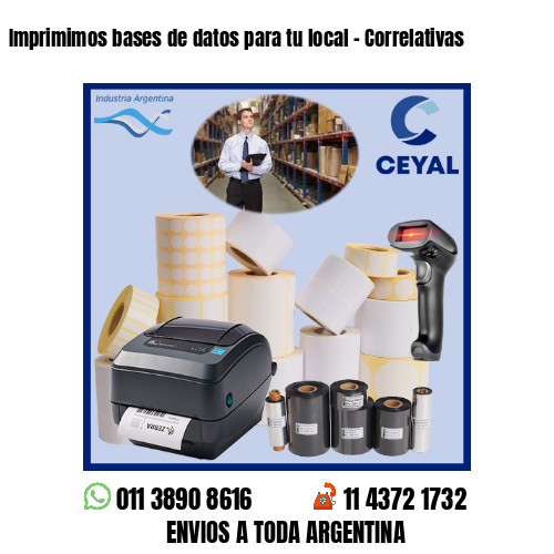 Imprimimos bases de datos para tu local – Correlativas