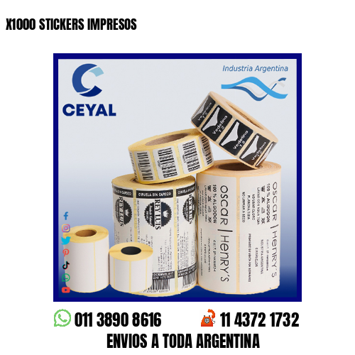 X1000 STICKERS IMPRESOS