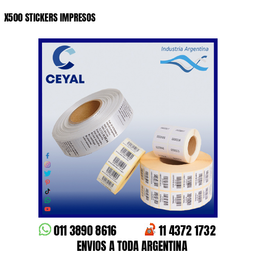 X500 STICKERS IMPRESOS