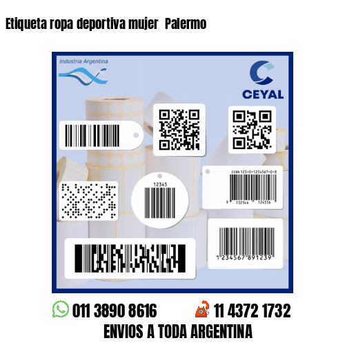 Etiqueta ropa deportiva mujer Palermo