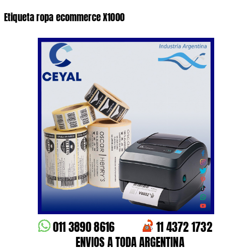 Etiqueta ropa ecommerce X1000