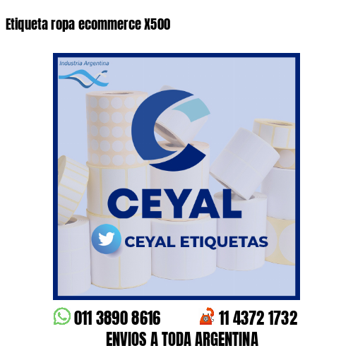 Etiqueta ropa ecommerce X500