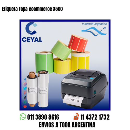 Etiqueta ropa ecommerce X500