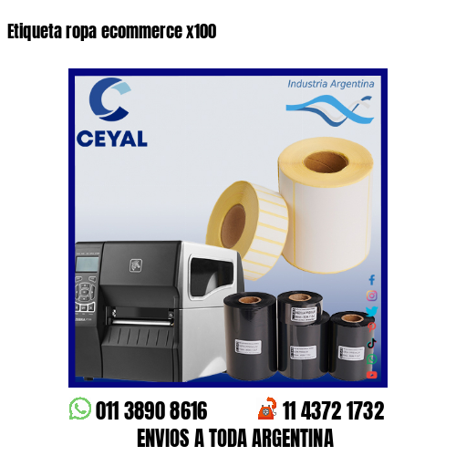Etiqueta ropa ecommerce x100