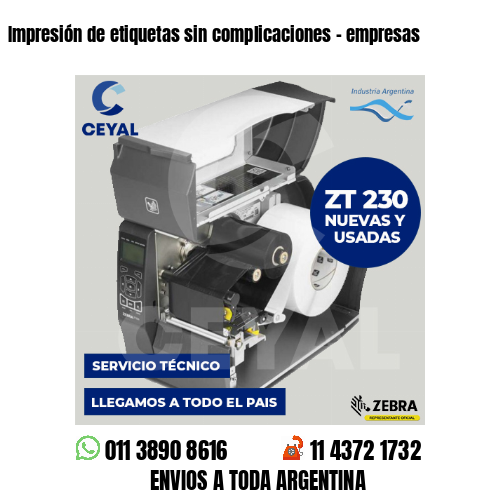 Impresión de etiquetas sin complicaciones - empresas