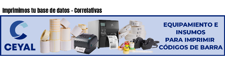 Imprimimos tu base de datos - Correlativas