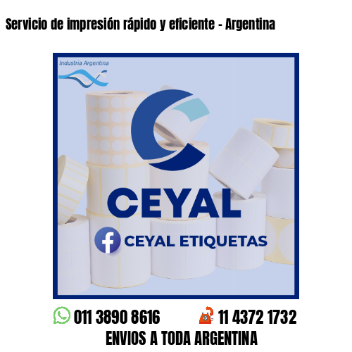 Servicio de impresión rápido y eficiente - Argentina