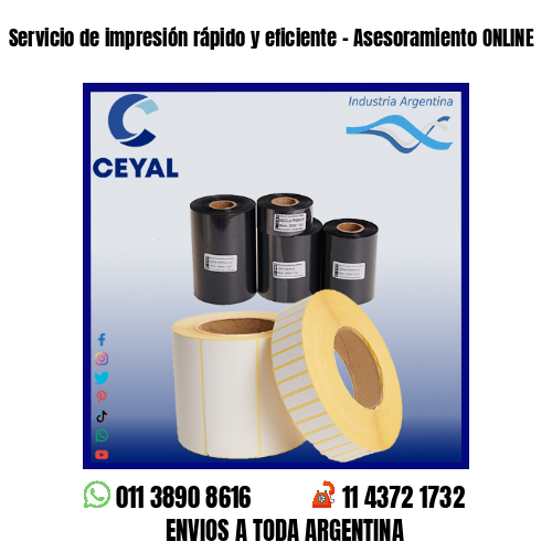 Servicio de impresión rápido y eficiente – Asesoramiento ONLINE