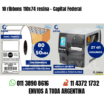 10 ribbons 110x74 resina - Capital Federal