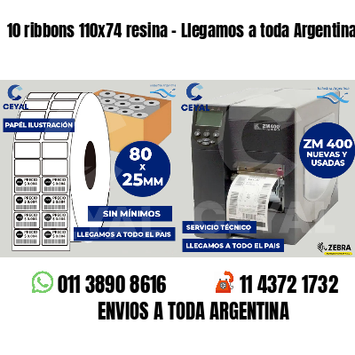 10 ribbons 110x74 resina - Llegamos a toda Argentina