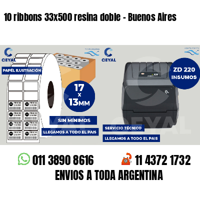 10 ribbons 33x500 resina doble - Buenos Aires