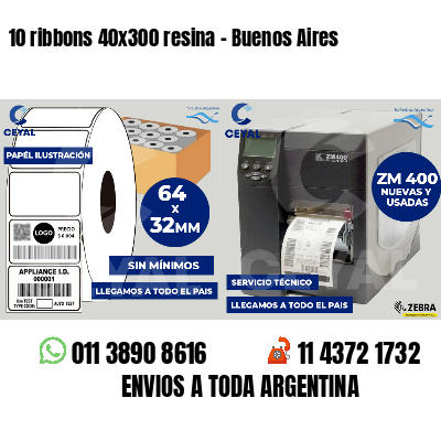 10 ribbons 40x300 resina - Buenos Aires