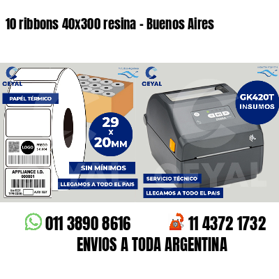 10 ribbons 40x300 resina - Buenos Aires