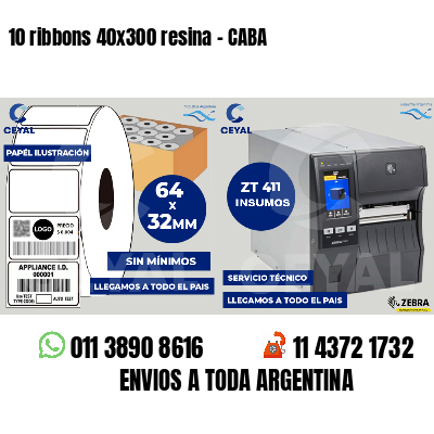 10 ribbons 40x300 resina - CABA