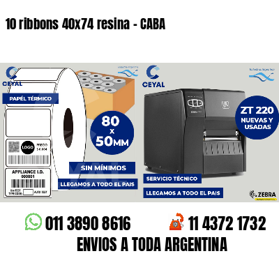 10 ribbons 40x74 resina - CABA
