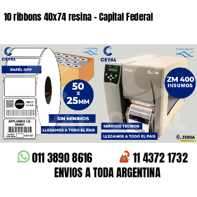 10 ribbons 40x74 resina - Capital Federal