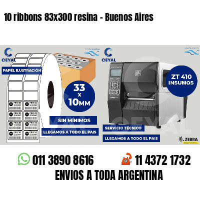 10 ribbons 83x300 resina - Buenos Aires