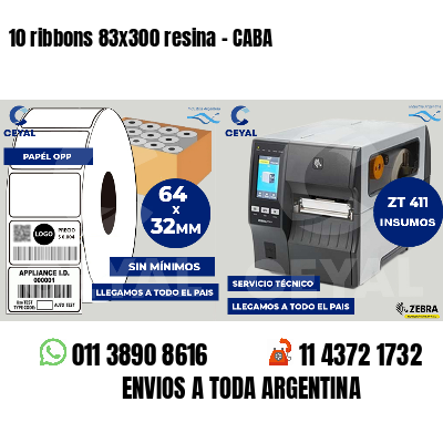 10 ribbons 83x300 resina - CABA
