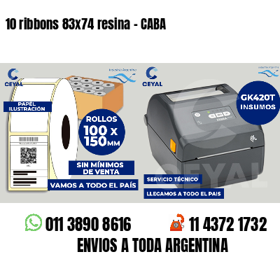 10 ribbons 83x74 resina - CABA