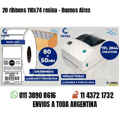20 ribbons 110x74 resina - Buenos Aires
