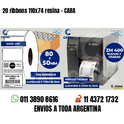 20 ribbons 110x74 resina - CABA