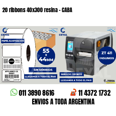 20 ribbons 40x300 resina - CABA