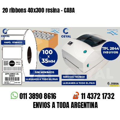 20 ribbons 40x300 resina - CABA