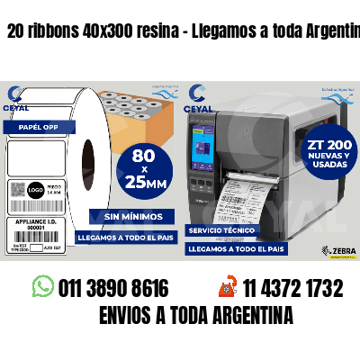 20 ribbons 40x300 resina - Llegamos a toda Argentina
