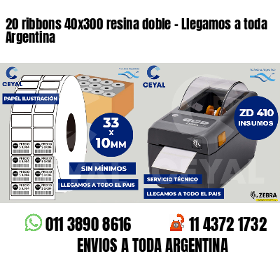 20 ribbons 40x300 resina doble - Llegamos a toda Argentina