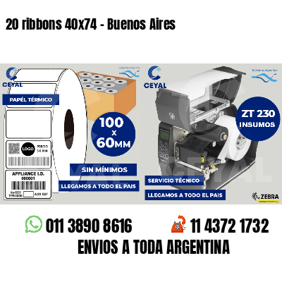 20 ribbons 40x74 - Buenos Aires