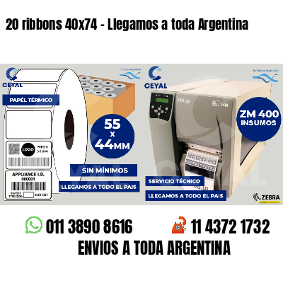 20 ribbons 40x74 - Llegamos a toda Argentina