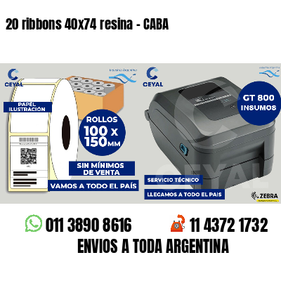 20 ribbons 40x74 resina - CABA