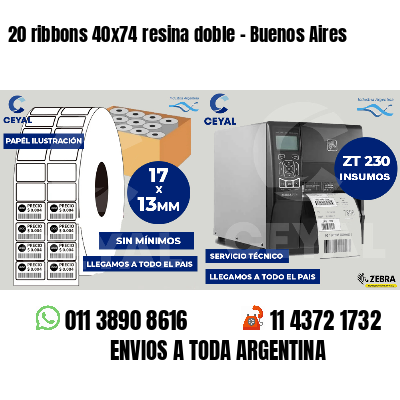 20 ribbons 40x74 resina doble - Buenos Aires