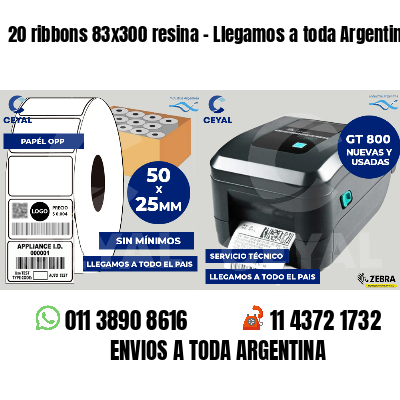 20 ribbons 83x300 resina - Llegamos a toda Argentina