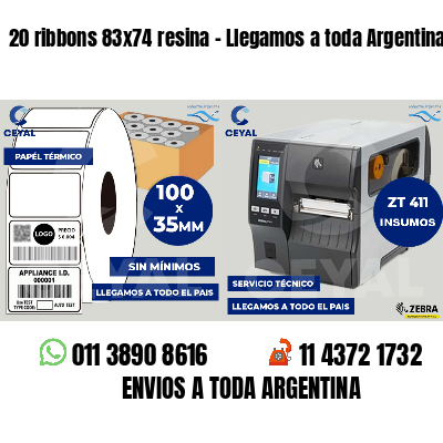 20 ribbons 83x74 resina - Llegamos a toda Argentina