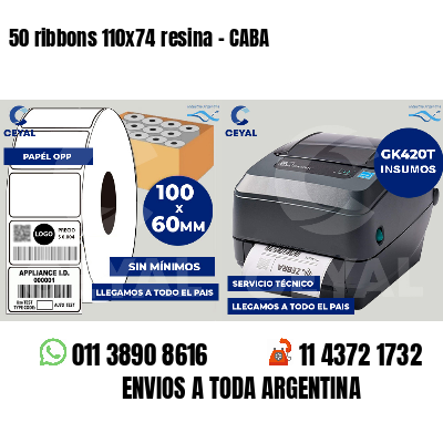 50 ribbons 110x74 resina - CABA