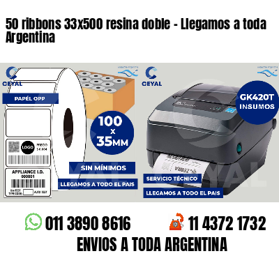 50 ribbons 33x500 resina doble - Llegamos a toda Argentina