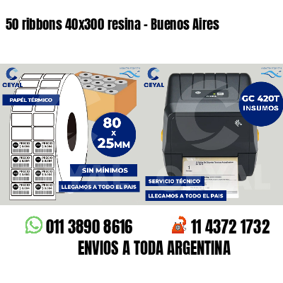 50 ribbons 40x300 resina - Buenos Aires