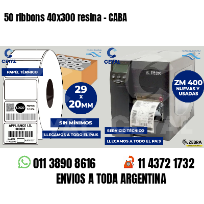 50 ribbons 40x300 resina - CABA