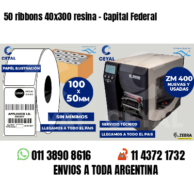 50 ribbons 40x300 resina - Capital Federal
