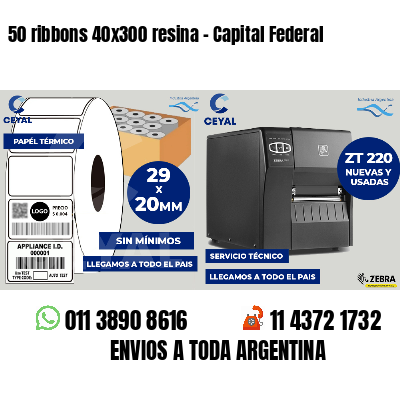 50 ribbons 40x300 resina - Capital Federal