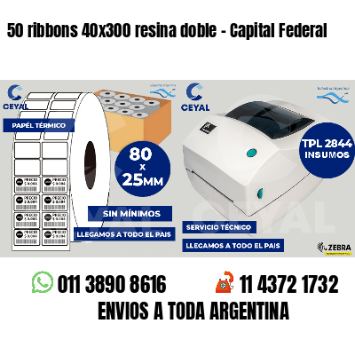 50 ribbons 40x300 resina doble - Capital Federal