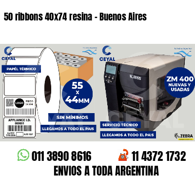 50 ribbons 40x74 resina - Buenos Aires