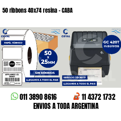 50 ribbons 40x74 resina - CABA
