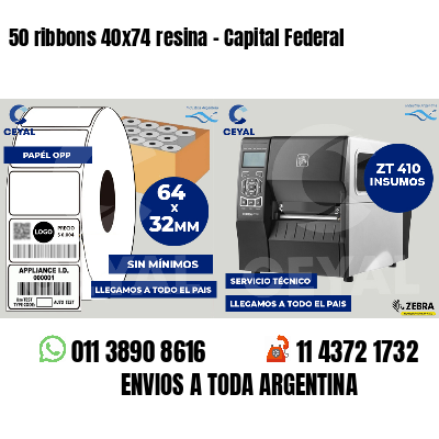 50 ribbons 40x74 resina - Capital Federal