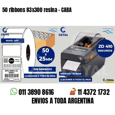 50 ribbons 83x300 resina - CABA