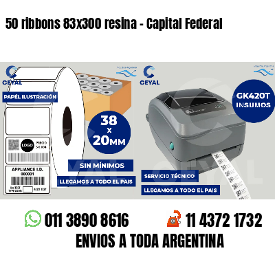 50 ribbons 83x300 resina - Capital Federal