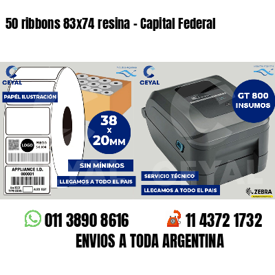 50 ribbons 83x74 resina - Capital Federal
